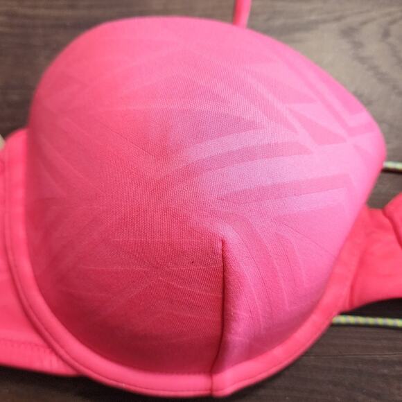 Victoria's Secret Pink Halter Top Bikini Top Swimsuit Size 34C - Picture 4 of 6